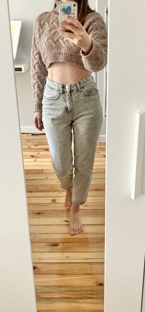 Дънки mom fit