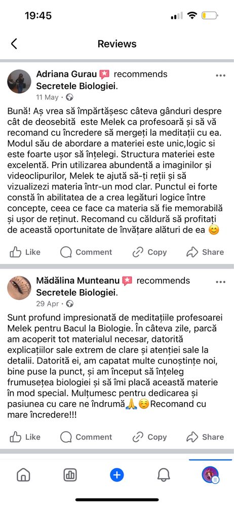 Meditații Biologie Admitere Medicină + Bacalaureat