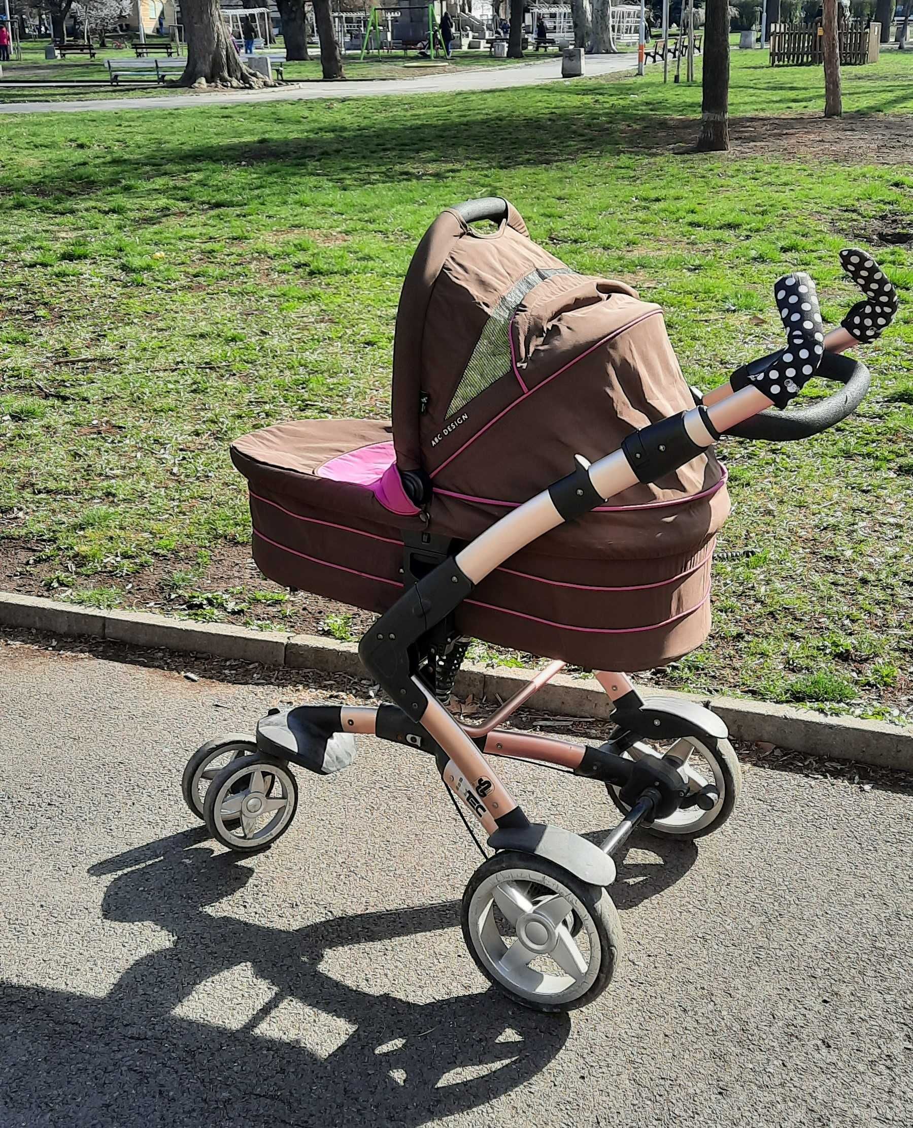 Бебешка количка ABC Design 3-Tec Cranberry (седалка, кош)
