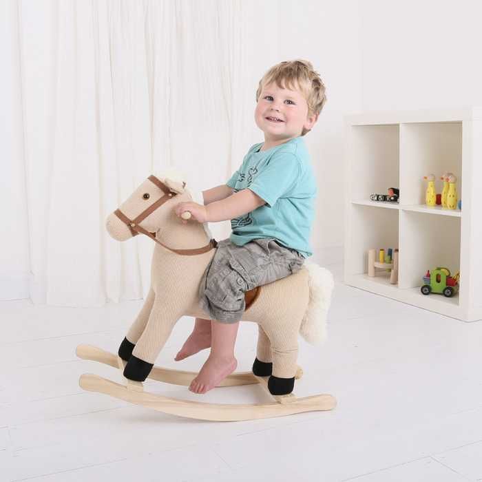 Balansoar Little Mom din plus pentru copii Rocking Horse cu roti