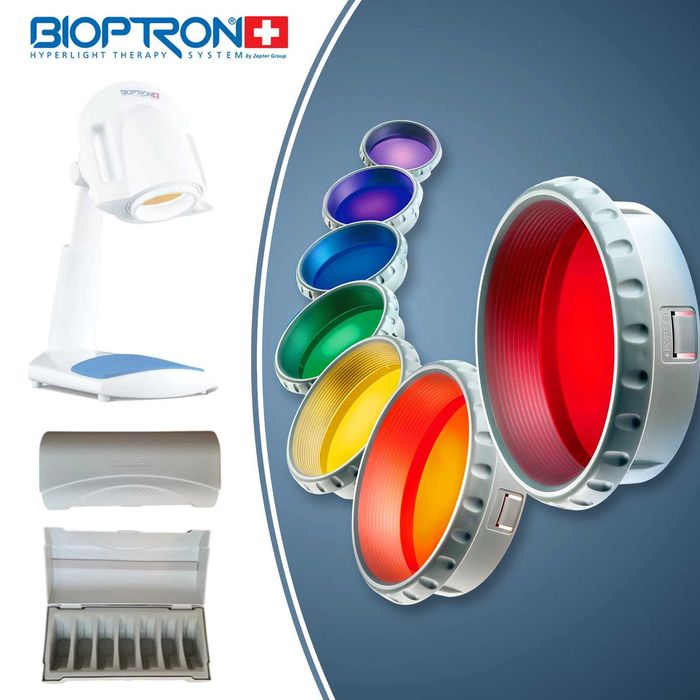 Set 7 lentile color therapy pentru Bioptron Pro.1, diametru de 11 cm