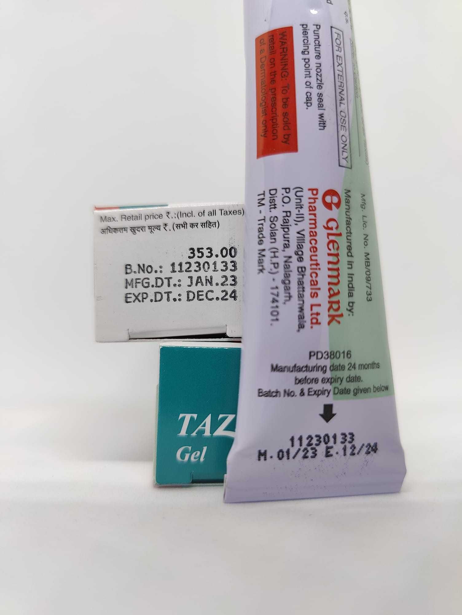 Glenmark Tazarotene Tazret Gel 0.05% 20 grame