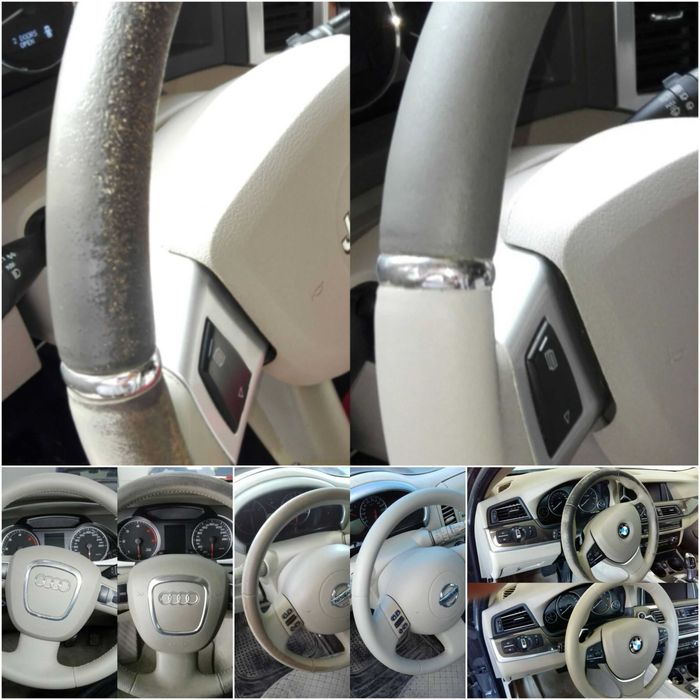 Vopsim piele scaun, bancheta, volan, cotiera, usii