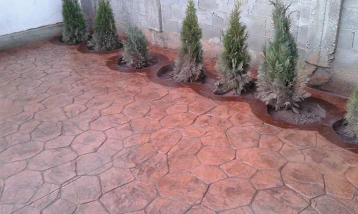 Tencuiala gresie parchet beton elicopterizat amprentat pavele piatra