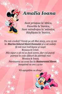 Invitatii nunta - botez, place card uri baby boss