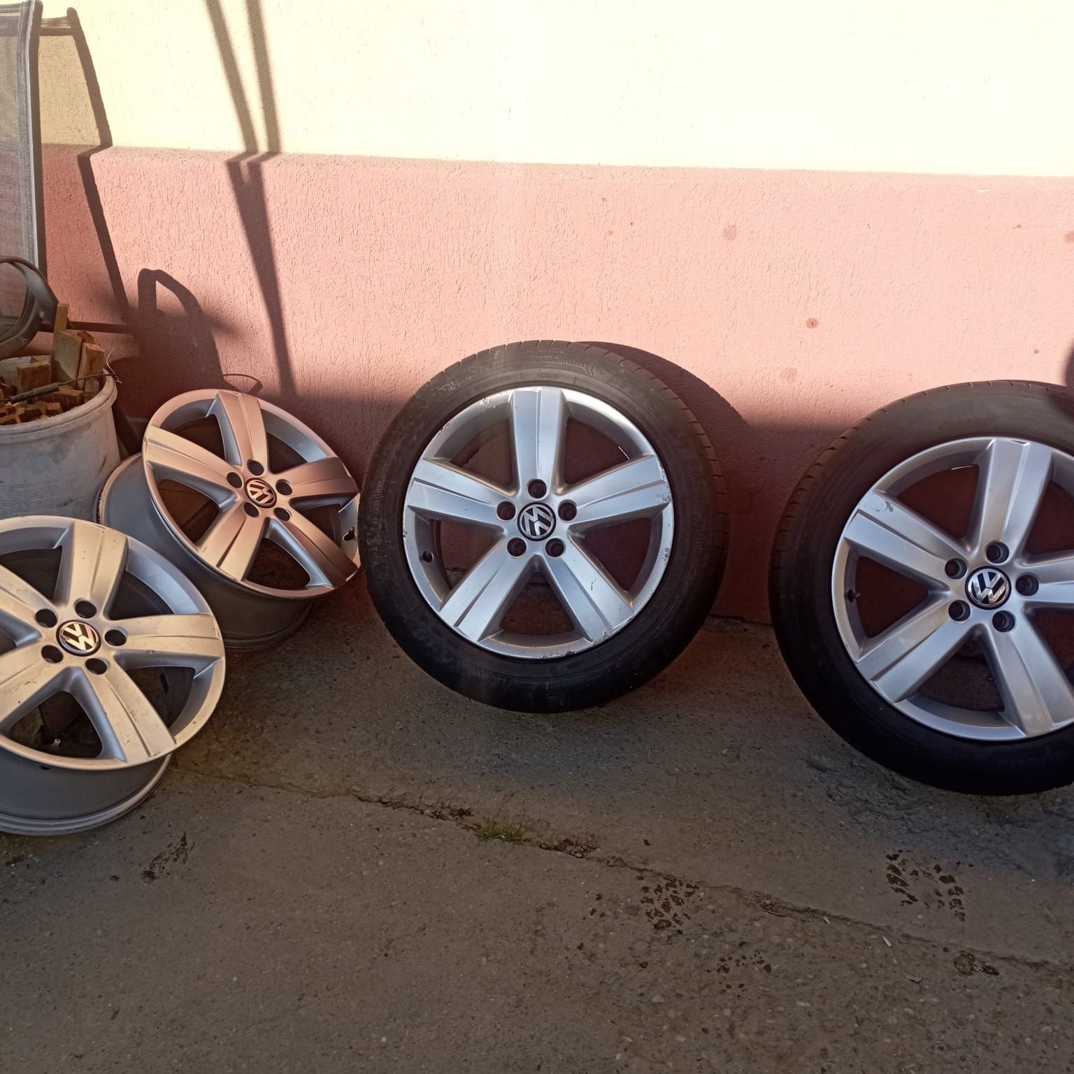 Jante aliaj cu cauciucuri 5x112 vw ,Seat,,Skoda etc