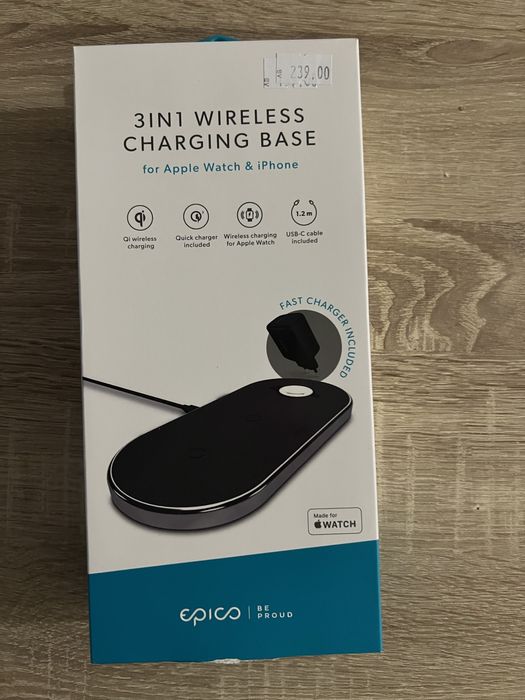 EPICO Станция за безжично зареждане за apple iPhone I Iwatch