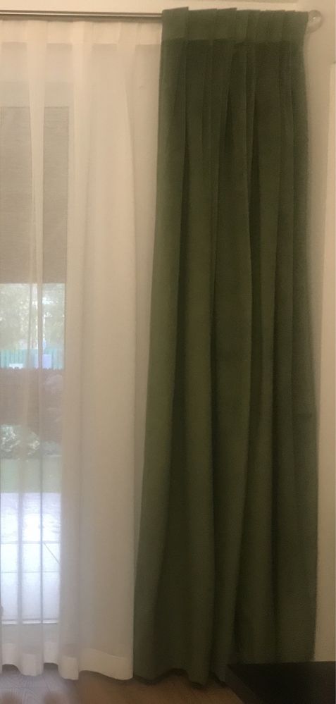 Draperii catifea verde, noi, executate la Sophia Home