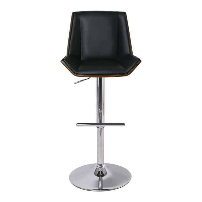 Луксозен бар стол NUMAN с черна или хромирана основа