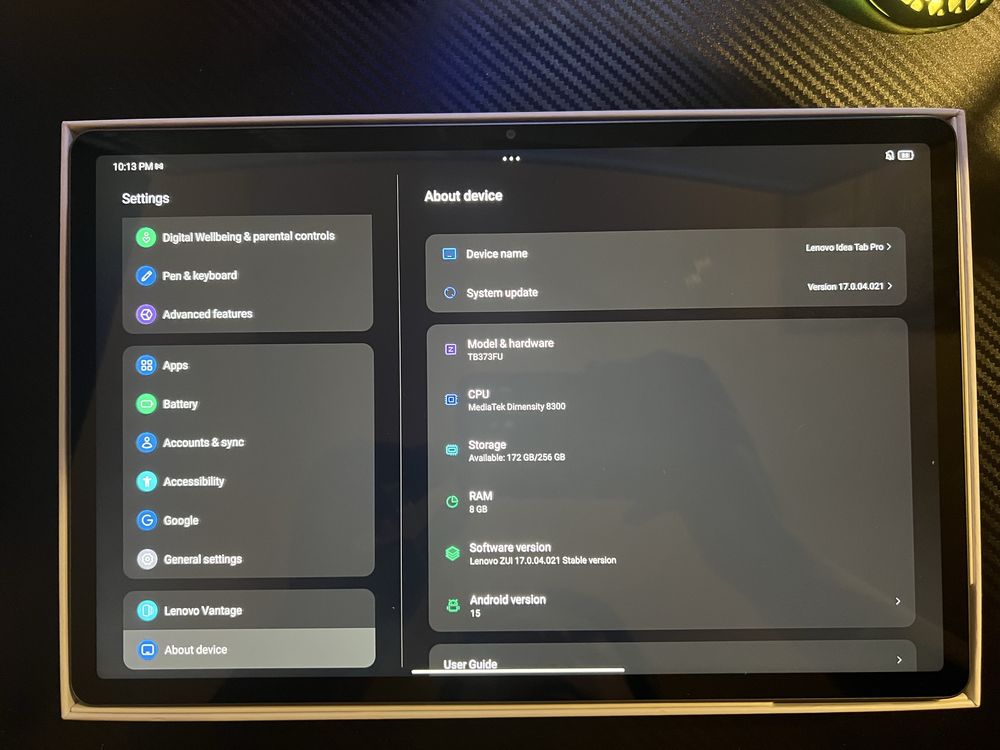 Таблет LENOVO Idea Tab Pro + PEN 256GB 8 RAM 144hz