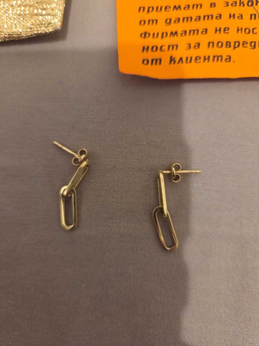 Златни обици- 0.920гр общо  Нови