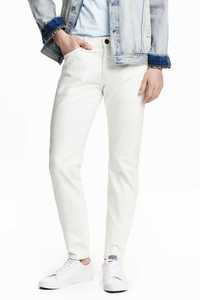 4 blugi slim fit H&M / C&A / BP, marime 32-US/M/42-44, alb