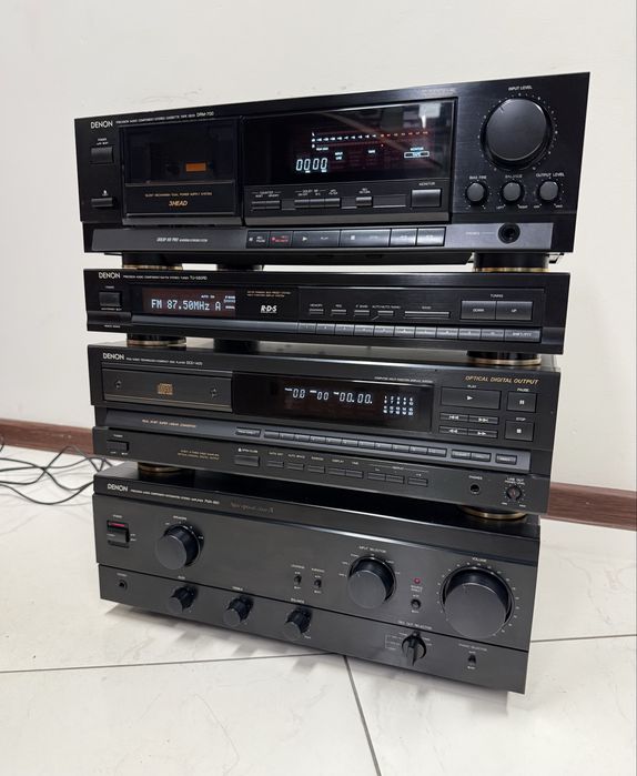 Ретро аудио сет DENON - усилвател, CD, триглав дек, тунер