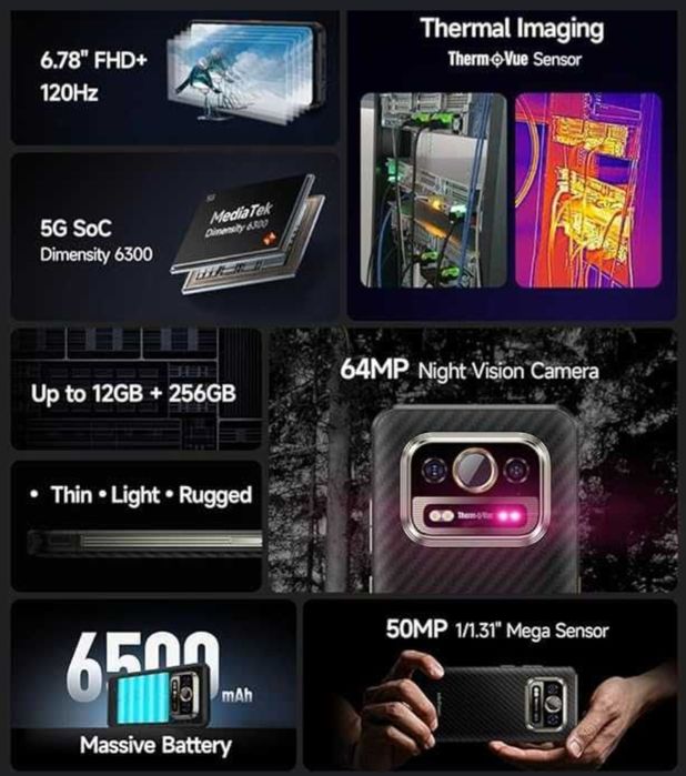 Ulefone armor 25 pro,термо камера,ударо и водо устойчив...