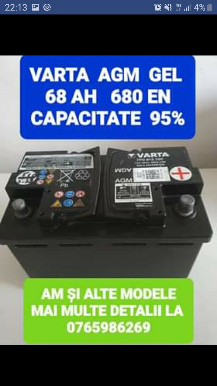 Baterie auto baterii auto accumulator auto 45ah  -100ah