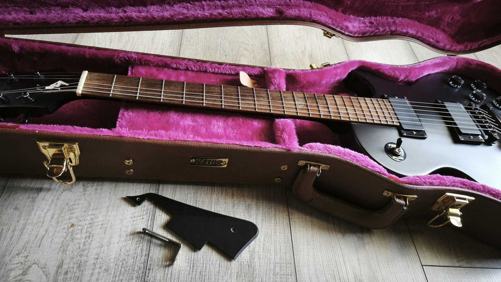 Chitara electrica Epiphone Les Paul Gothic EMG toc GATOR