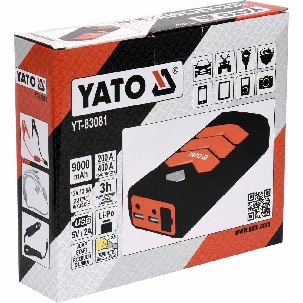 Батерия за аварийно запалване , 12 V, 9000 mAh, USB, YATO YT 83081