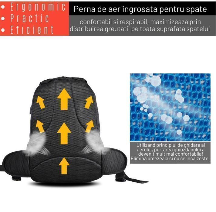 Geanta Moto protectie carbon spatiu casca reflexiv hardshell port USB