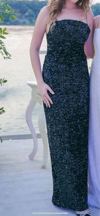Rochie de seara din paiete negre