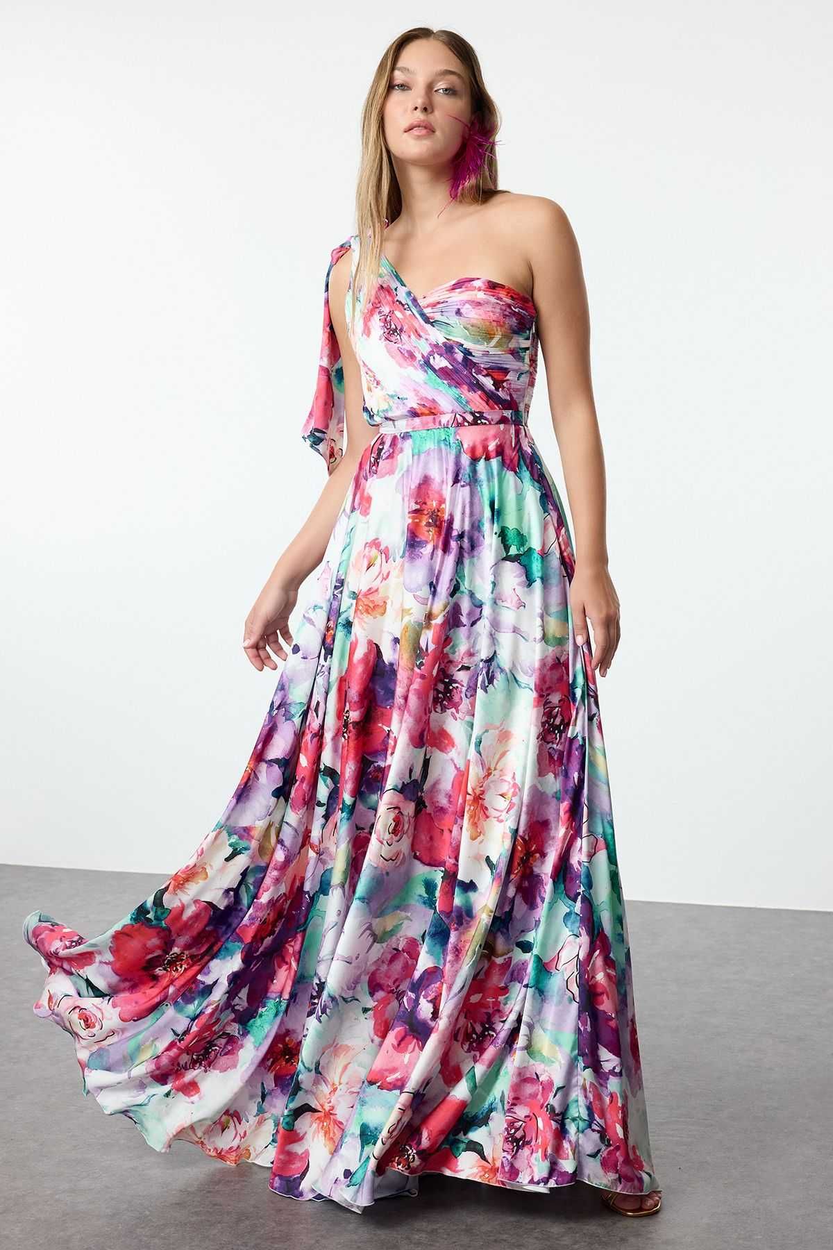 Rochie trendyol imprimeu floral marimea 42 noua cu eticheta