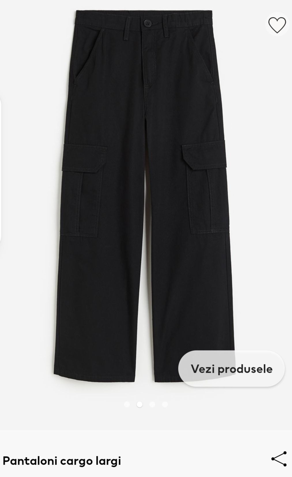 Pantaloni/Jeans cargo largi H&M/ skinny cu rupturi 9-10 ani