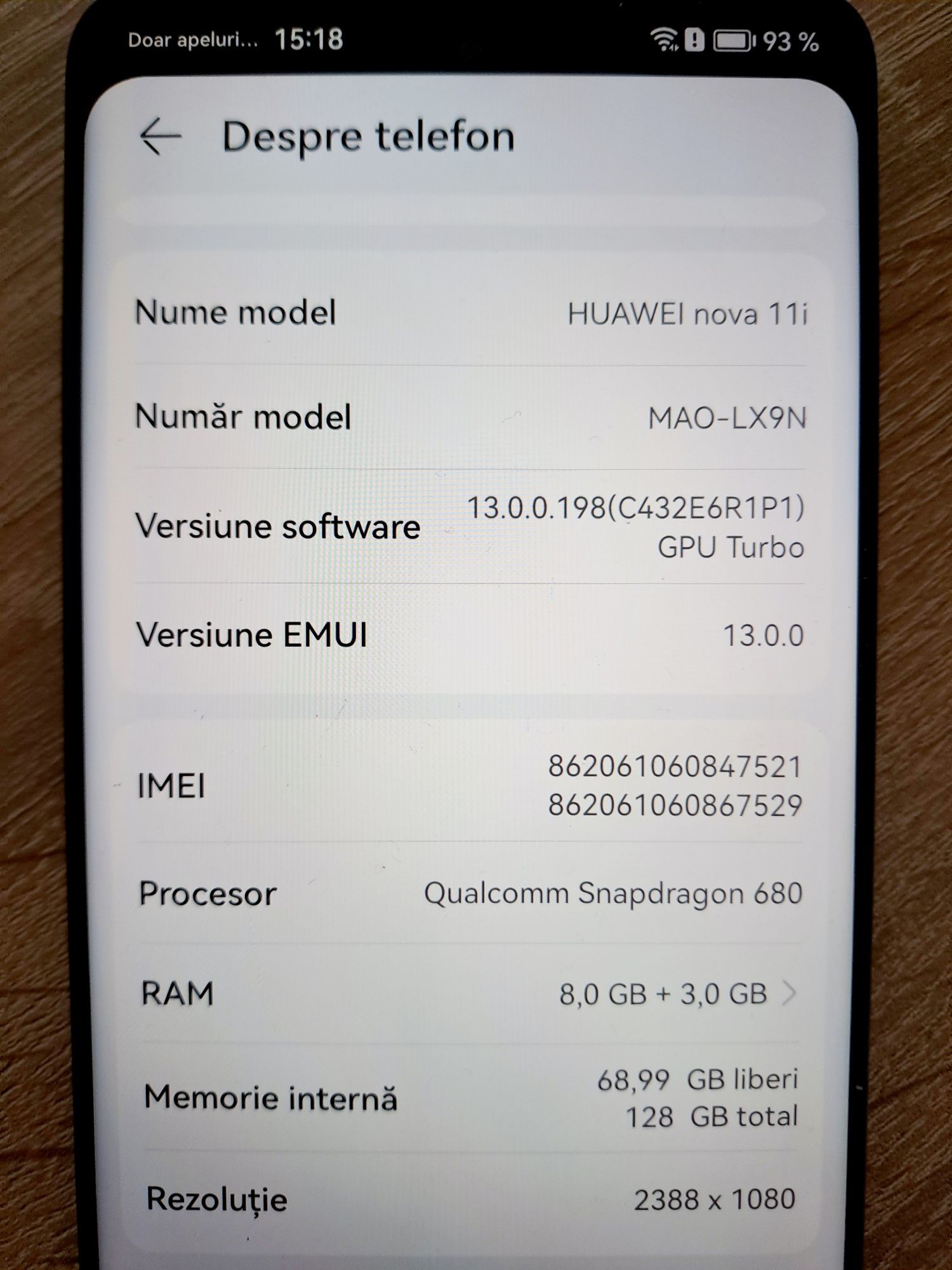 Huawei nova 11i, 8GB RAM, 128GB, 4G