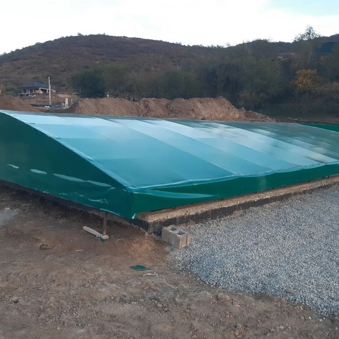 Бассейн закрыт банер установка тент Баннер фантан