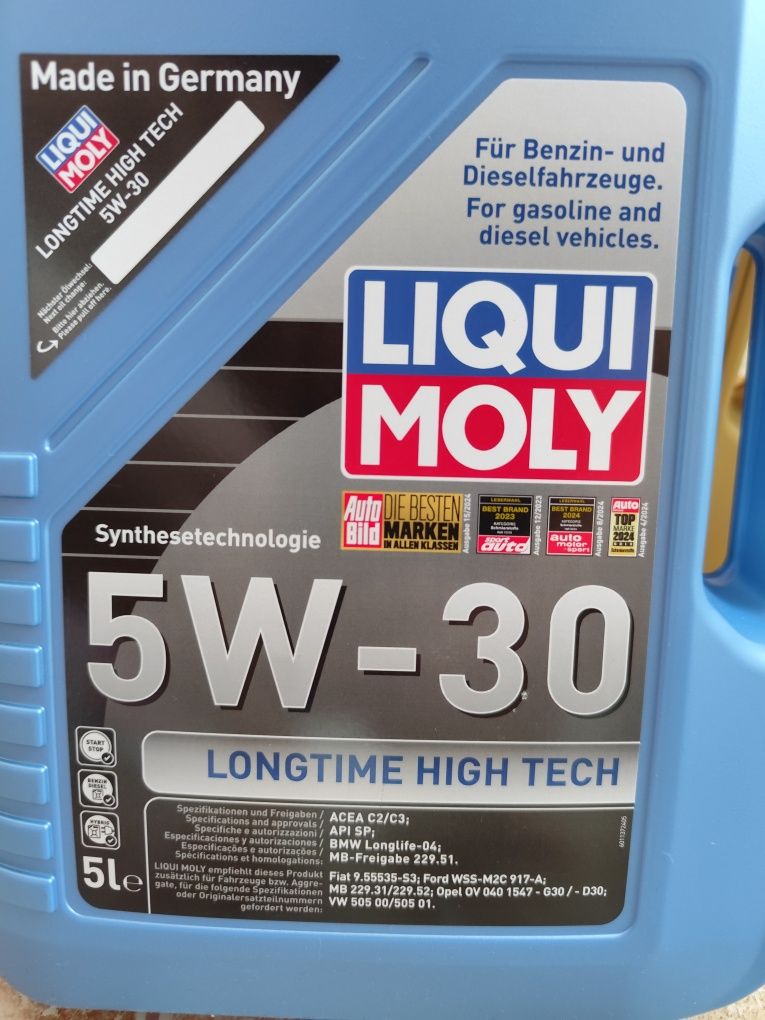 Моторно масло Liqui Moly 5w30 longtime Hightech 5 литра