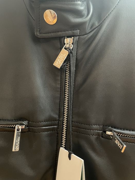 Geacă piele Karl Lagerfeld noua original!!!