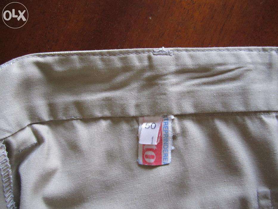 Pantaloni scurti barbati din tercot bej 48/50 + bonus