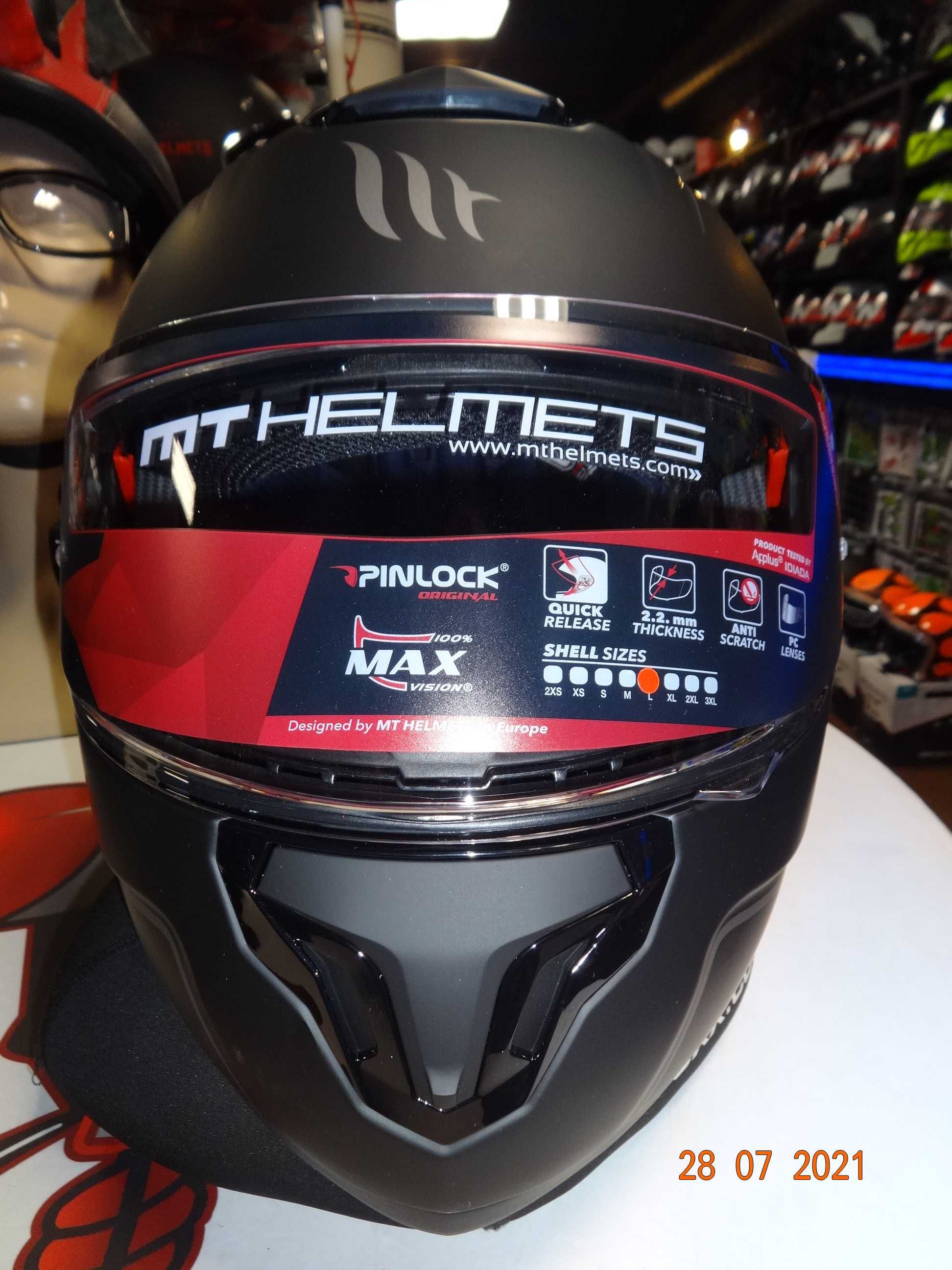 каска MT Helmets каска ATOM SV модуларна мото каска тъмни очила