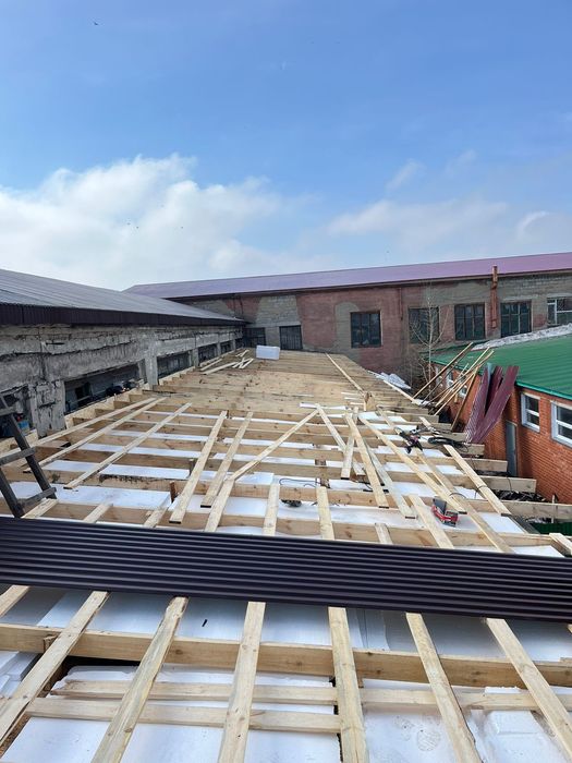 Крыша. Кровля. Строительство  Дома.под ключ.Побелка. Покраска