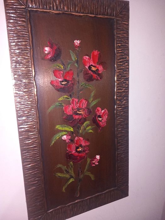 Tablou metaloplasie, pictatura  pe foaie de cupru