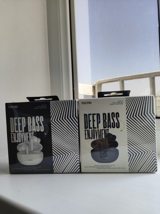 TECNO BUDS 3 Original black,white. ШОК-ЦЕНА!