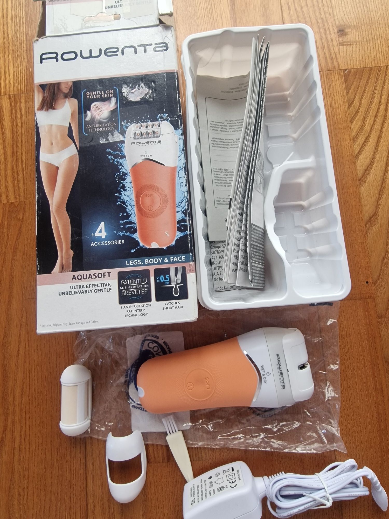 Epilator ROWENTA AquaSoft EP4920F0 4.5W 40 min autonomie Wet&Dry 4 acc