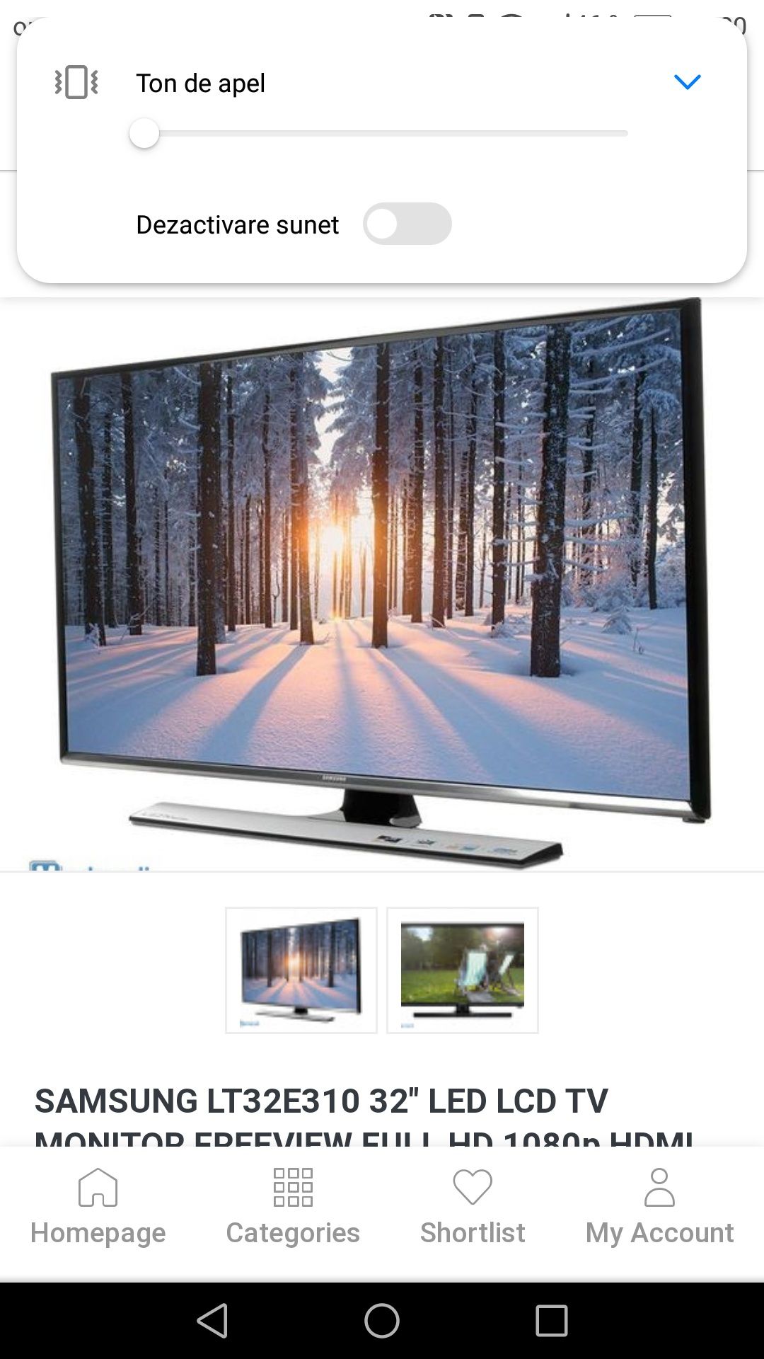 TV Samsung 80cm diagonala