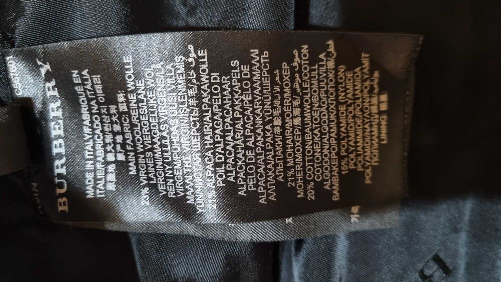 Palton Burberry original Alpaca