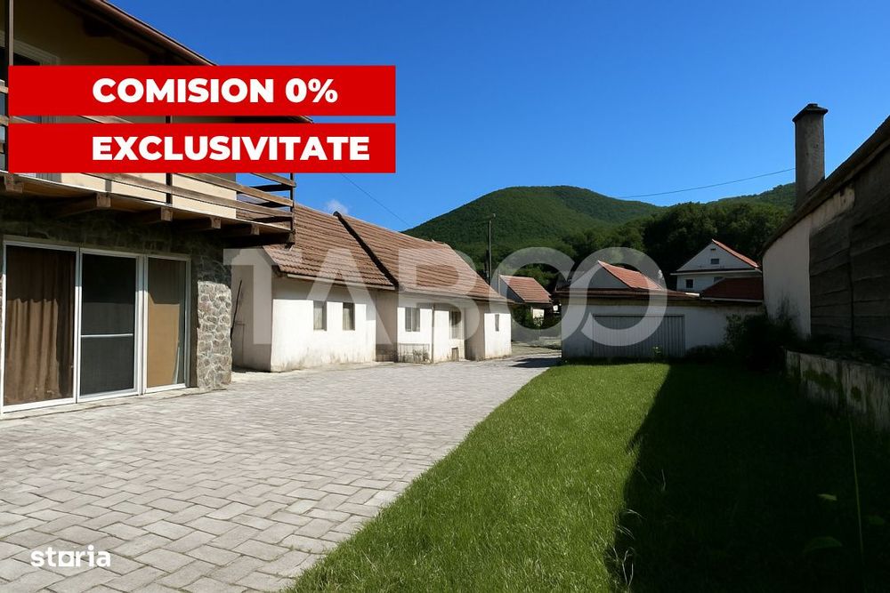 Casa individuala cu 2 corpuri si curte mare in Cisnadioara COMISION 0%
