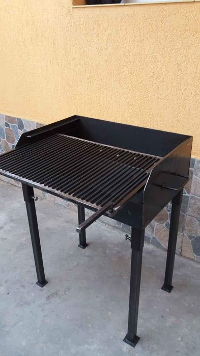 Gratar gril de gradina cu trei nivele si plita de copt legume sau fri