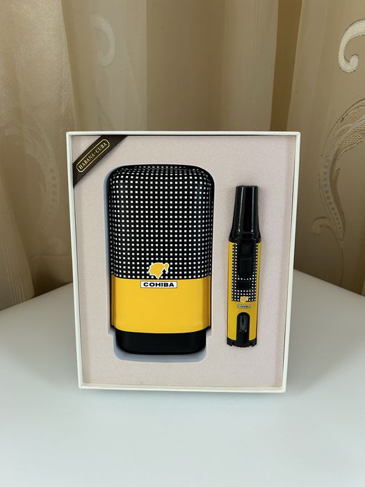 Комплект Cohiba – Калъф за Пури и Метална Запалка