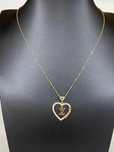 Златно колие с диаманти / злато - 18к/750 / диаманти - 0.57ct