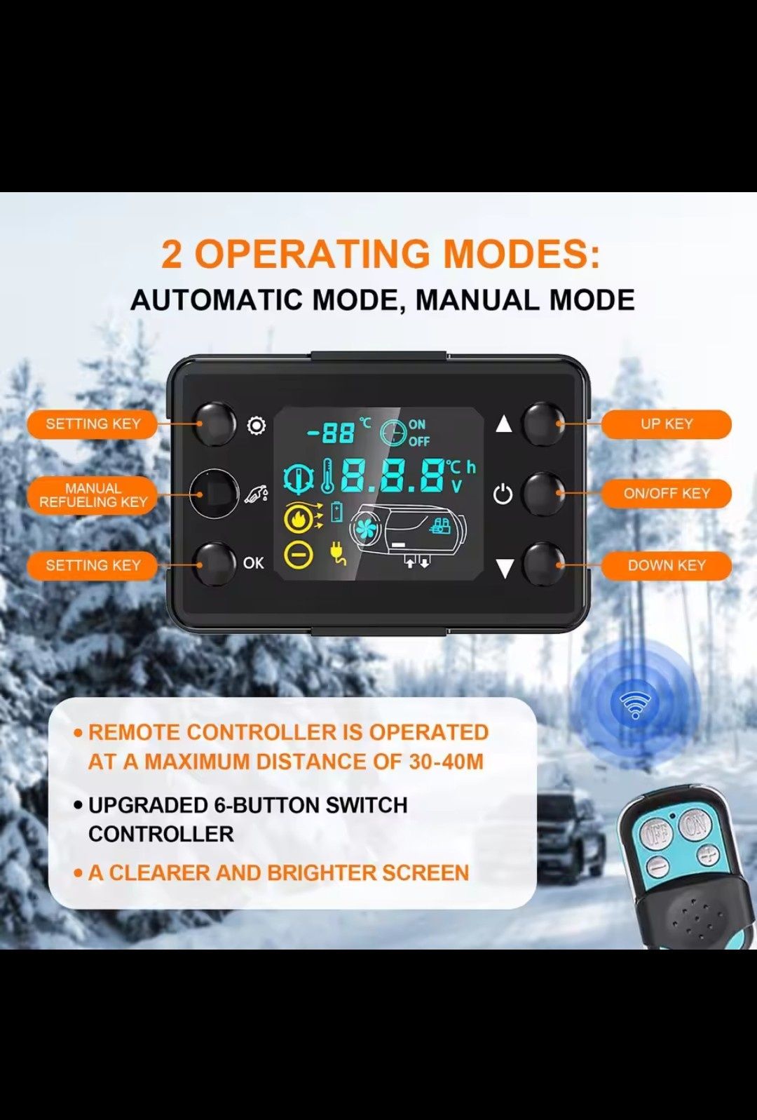Суха дизелова печка 12/24 V. 5 и 8 kw.