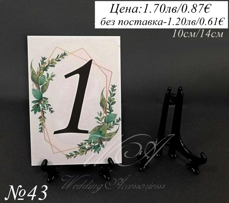 Номера за маси, Тейбъл карти с имена на гостите