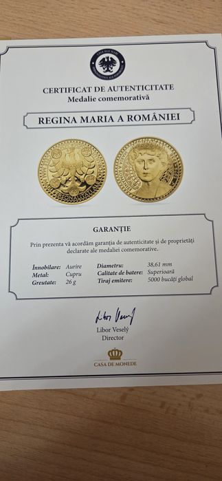 2 monede Regele Ferdinand I si Regina Maria