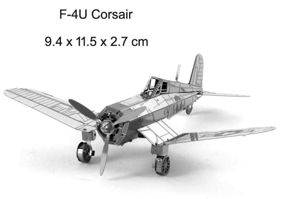 Puzzle 3D din metal - Avion F-4U corsair