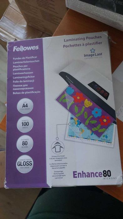 Fellowes A4 Laminating Sleeves, гланцово покритие, 100 листа, 160 микр