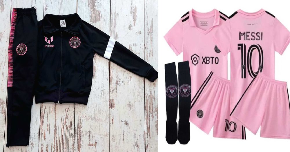 Inter Miami Стак Комплект Интер Розов меси ДЕтски екип + анцуг + калци