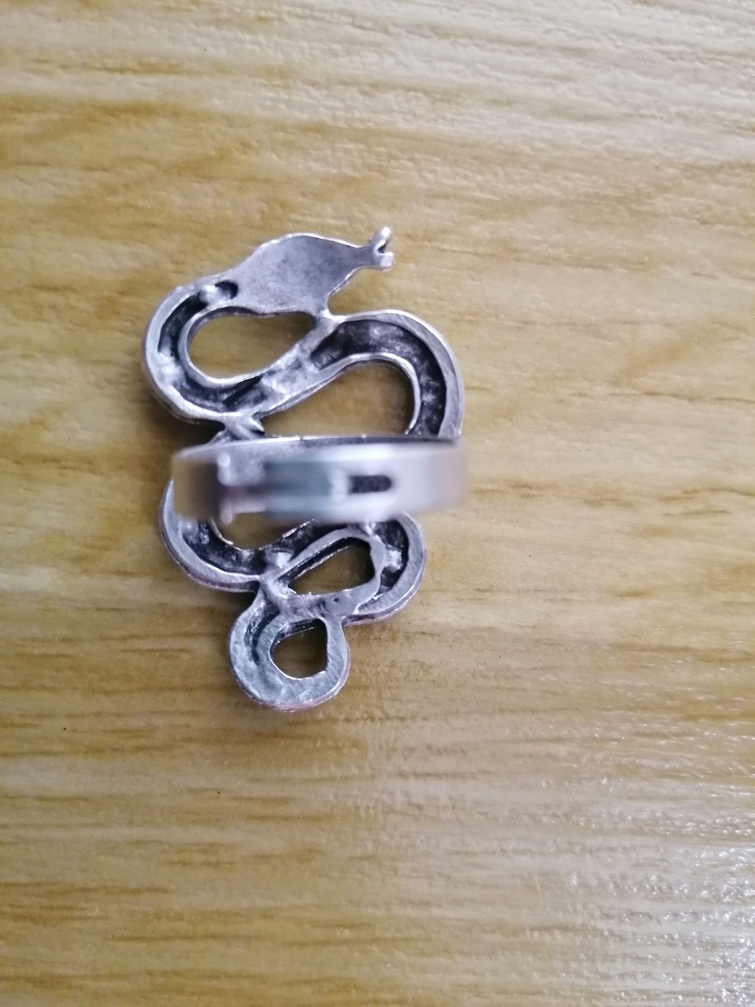 Inel de argint forma de sarpe