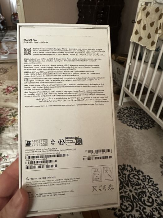 Iphone 16plus pink 128 baterie 100%