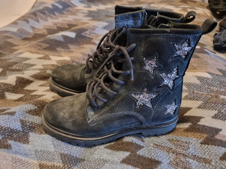 Детски зимни боти естествена кожа "набук"